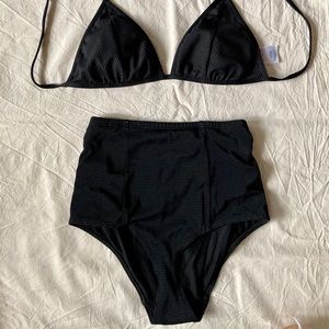 High waisted black American Apparel bikini